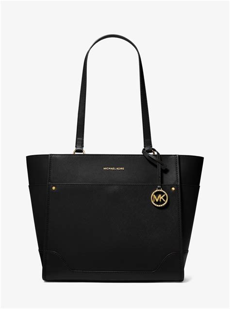 michael kors black tote large|Michael Kors harrison large tote.